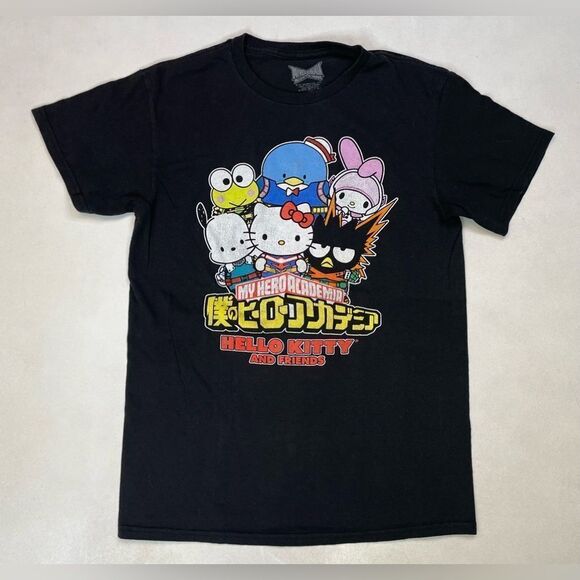 My Hero Academia Hello Kitty And Friends T-shirt Women Small Characters Anime - Picture 1 of 5